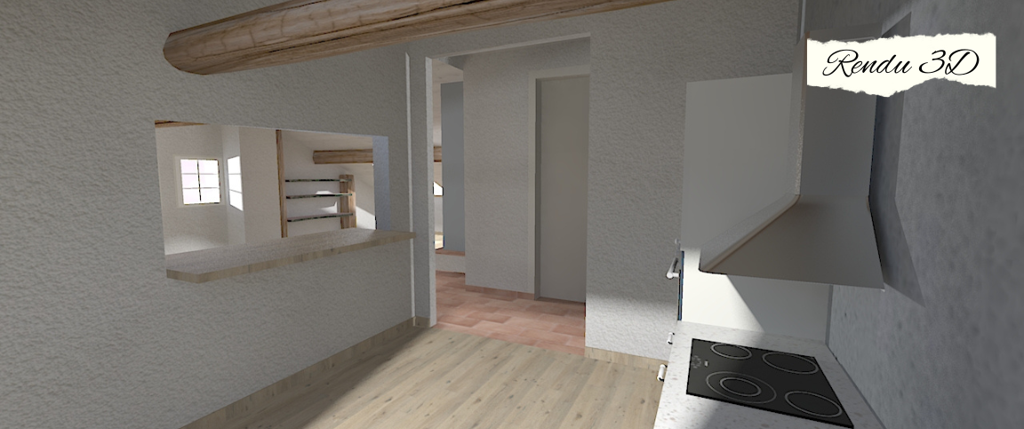 image 3D décoration cuisine